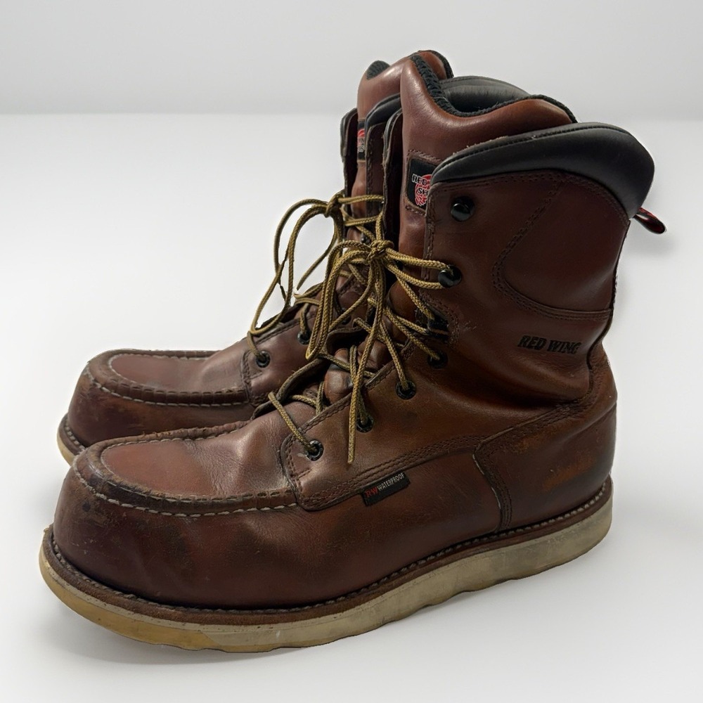 Red Wing Traction Tred Soft Toe Work Boot 411 Moc Toe Men's 11 EH Waterproof